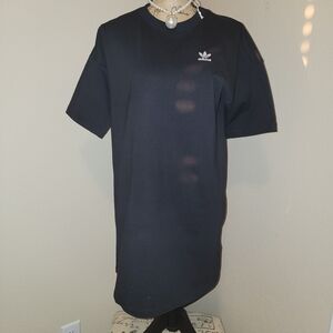 Adidas Women's Black Tee Dress with Trefoil Logo